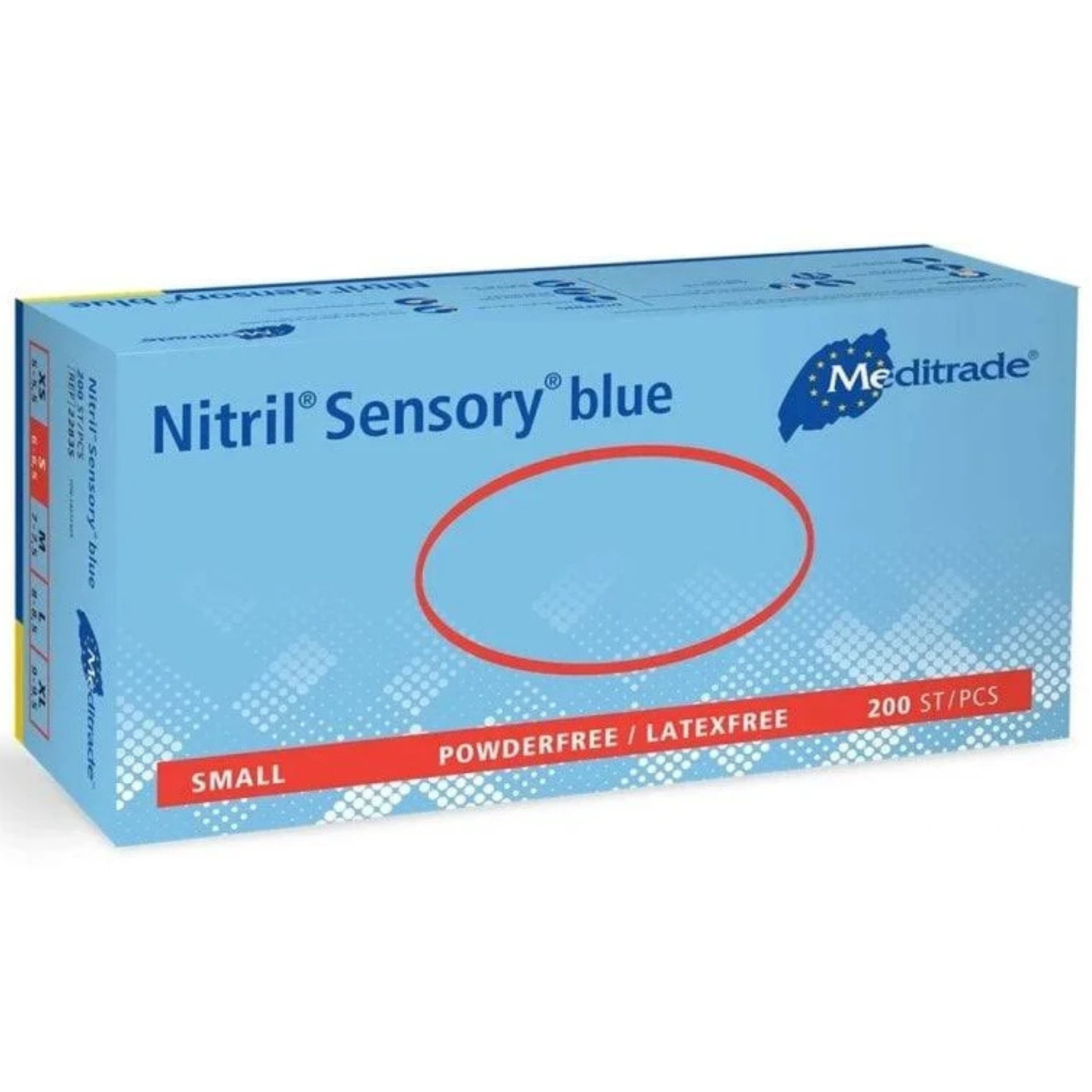 Meditrade Nitrile Sensory Blue Gloves Small - Pack of 200