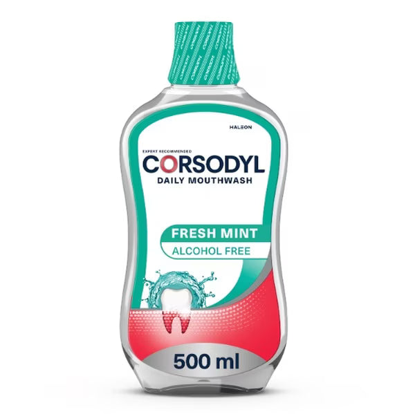 Corsodyl Daily Fresh Mint Alcohol Free Mouthwash 500ml